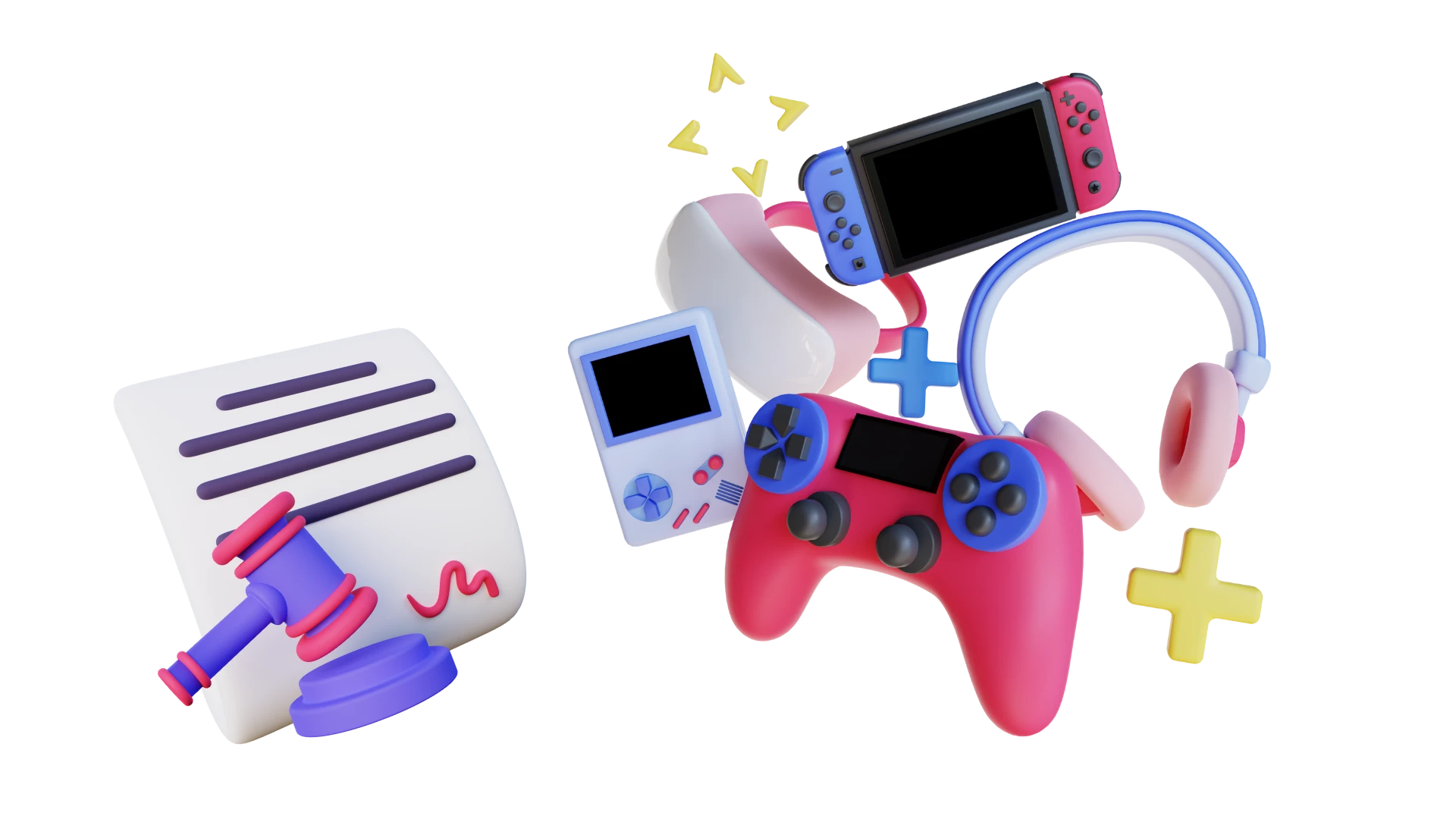 3D games consoles stock image