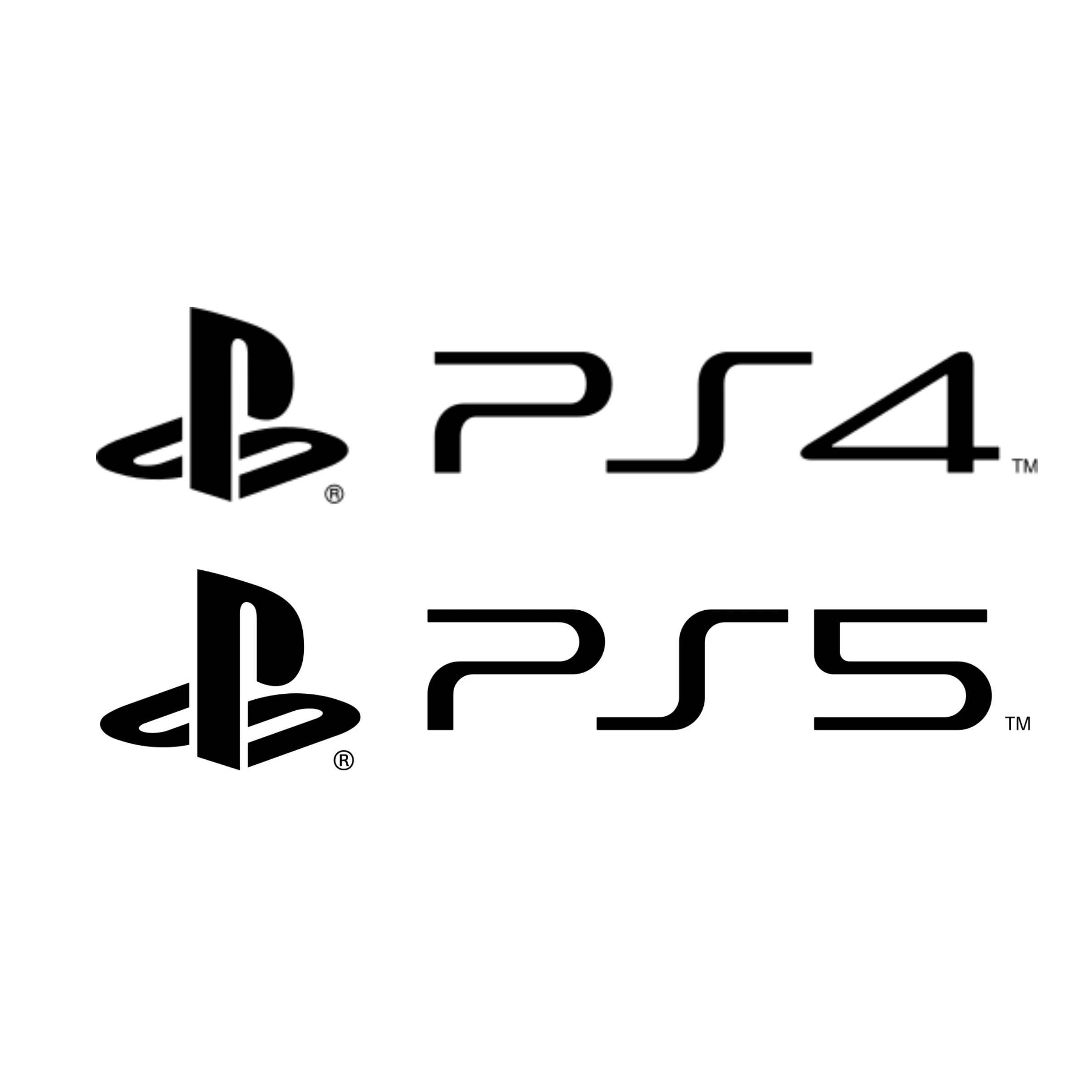 Playstation 4 and 5 logos