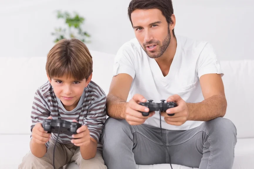 Parents and children gaming
