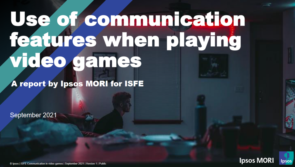 Ipsos survey: Use of communication features when playing video games